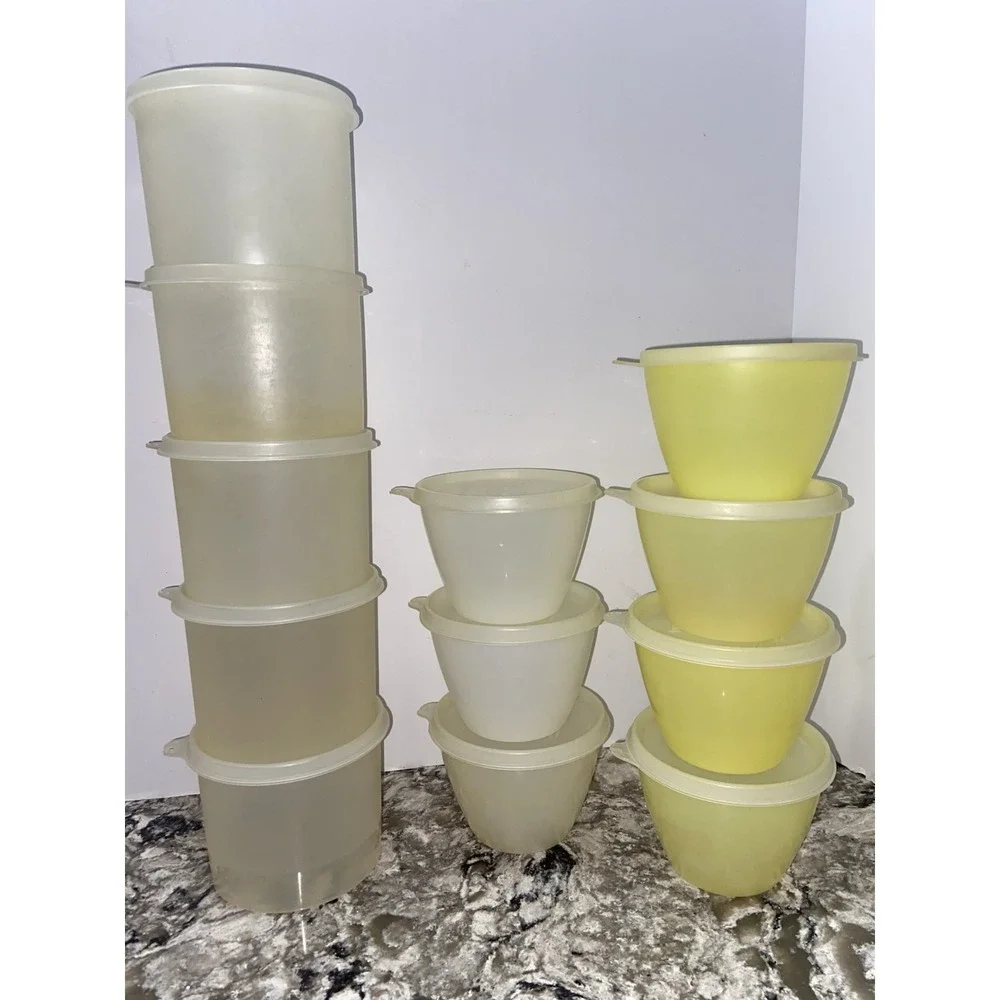 Vintage Tupperware Storage Freezer Containers 12 Bowls With Lids